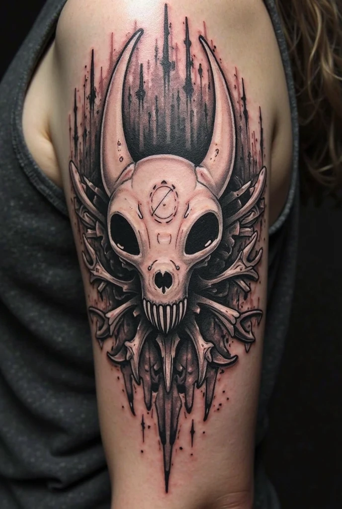 Cat skull tattoo