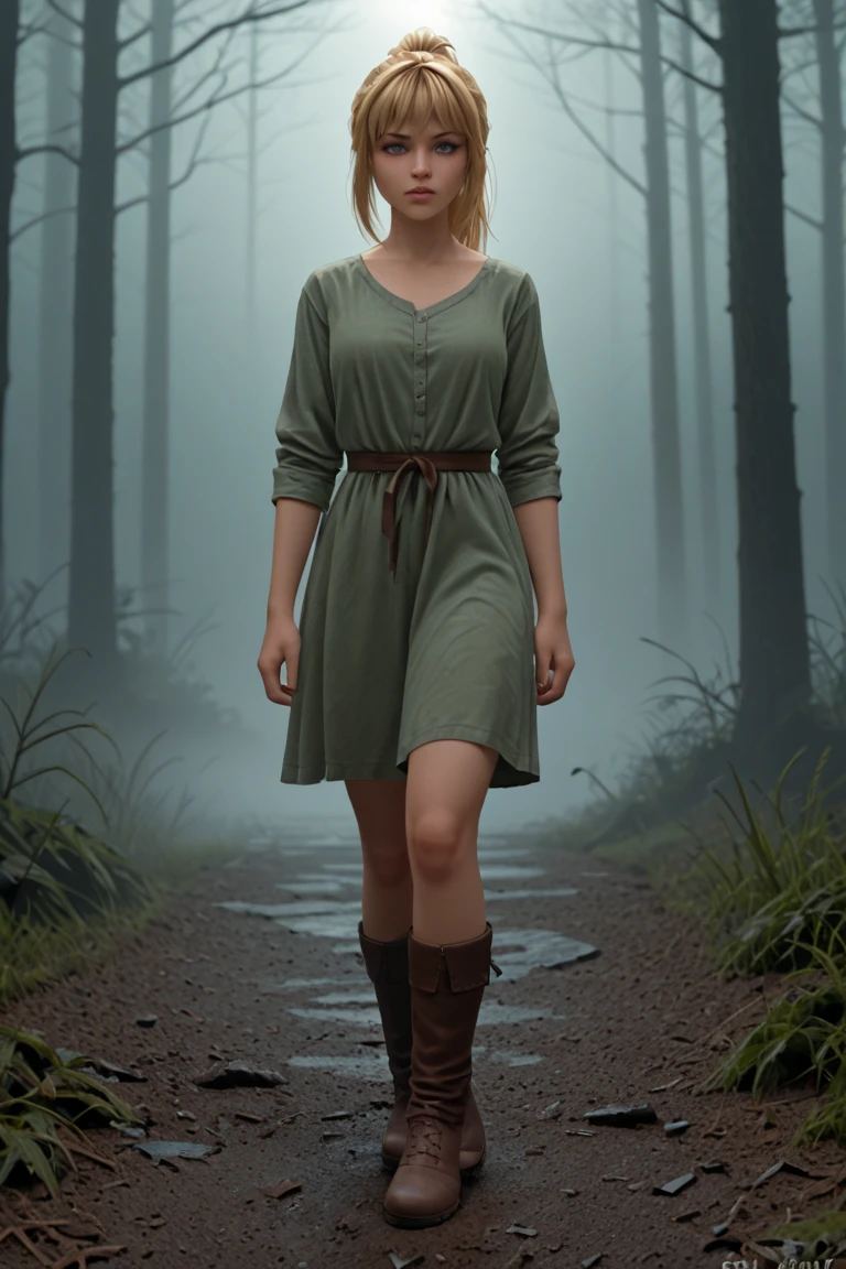 skelly walking through a forest