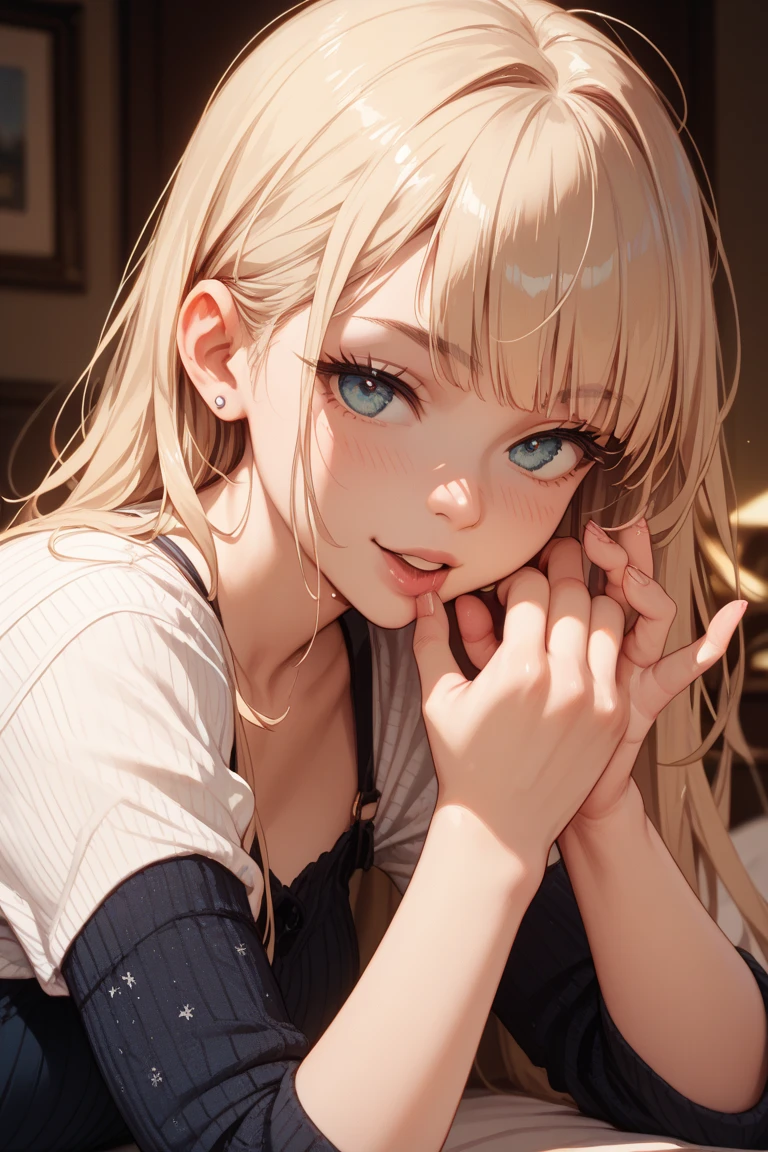 (masterpiece:1.2), (highest quality:1.2),, Curvy but slender body, perfect eyes, perfect face, perfect lighting, 1 girl, in the garden, （blouse），（Lady），（noble），（whole bodyが見える），（ponytail），（I can see my ankles），curly hair, fine clothes, detailed outdoor background, compensate, eye shadow, thick eyelashes, fantasy, looking at the viewer, whole body、blue sky、Bright and very beautiful face、young shiny glossy white shiny skin、the best beauty、the most beautiful bright blonde hair in the world、thin hair、long hair、Shining beautiful bangs、big shining blue eyes、Very beautiful and lovely 18 years old, the most beautiful girl in the world、small breasts, blowjob, oral sex, penis in mouth, hard cock in mouth,  sperm on face, cum on face, cumshot on face, facefuck, deepthroat, cum on face, sperm on face, throatpie