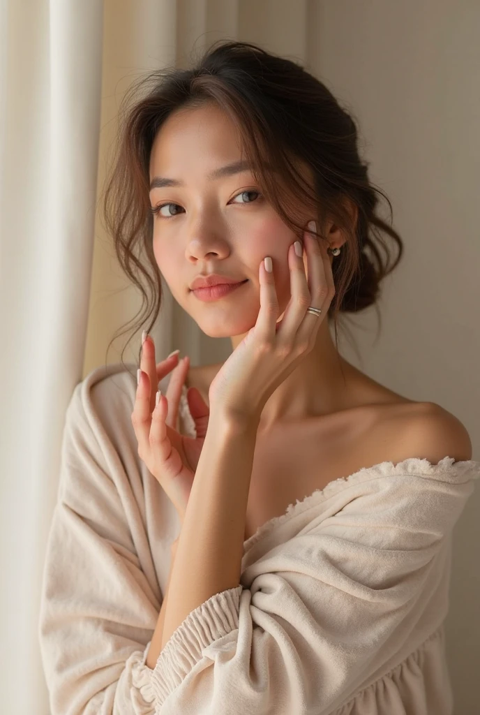 Rotting turtles and crabs crawl in a woman's bedroom at night after closing dirty curtains with large amounts of rotting internal organs, seafood, manure and vomit scattered in heavily polluted and murky sewage、Fat cute Japan woman spits out a large amount of food from her wide open mouth with a look of distress while her face is distorted by the stench