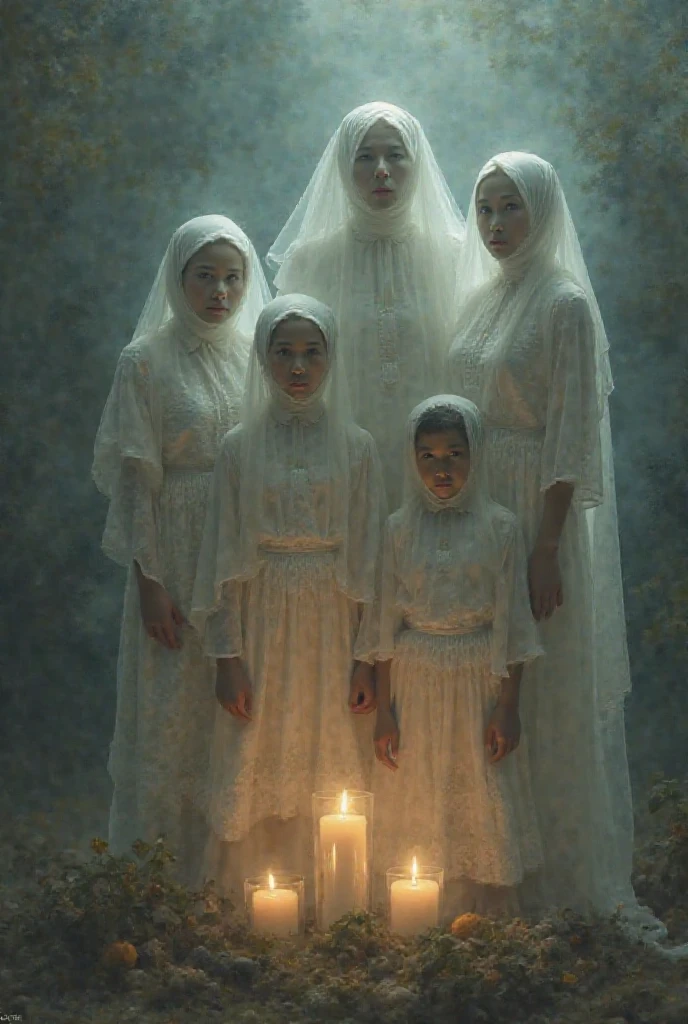 Masterpiece, Ultrarealist, 8k, dark, pagan ritual, bonfire, dark, demonic entity, fear, horror, witches, night, perfect realism, possession, demonic entity, macabre witches, dark folhers, black forest, dark florest,