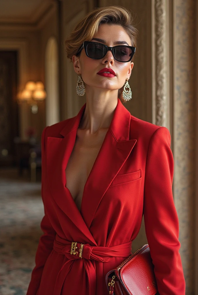 Create an image with the red designer that is very attractive