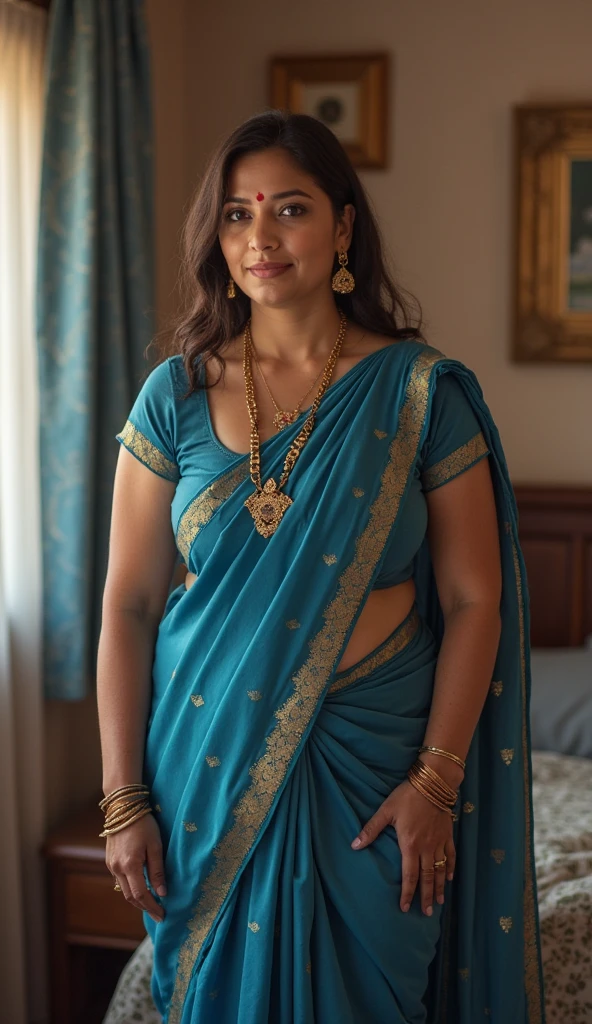 "(Full body portrait:1.8),(((Sharpen))), hotel room, RAW, 8k, hard light, realistic skin texture, (((photorealism)), closeup, "((fifty five years old,she has gray hairs as 20% of the total number of hairs)), horney, hot, village woman, indian look, indian village house bedroom, ((her body details are looking like as fifty five year old woman)), sultry body with sexy belly, very attractive and beautiful, mature, (wide hips:1.9), (she has largest hips ever:1.2),curvy,(she has a jiggly fat round belly:1.2),thick thigs, beautiful female, (skinny waist and thick hips:1.5), (thick hips:1.8), (largest haunches ever:1.9),(big booty:1.7),large thighs, solo indian woman,curvy accentuated booty,full body,detailed (wrinkles, blemishes!, folds!, moles, viens, pores!!, skin imperfections:1.1), (she is looking like village indian (milf, mature, mother in law, aunt):1.5),her face look like mixer of Tisca Chopra and Aishwarya Rai,she has ((flat breasts:0.01), (small breasts), (small bust:1.7),(saggy breasts:1)), (highly detailed skin), (blue tint:0.6), (dirty:0.8), (bloody:0.7), key lighting, ( backlighting: 0.5 ),Highest quality,(very voluptuous body:1.5),detailed anatomy, wide angle, "she is standing, (looking directly at viewer)", "(she has weared transparent bikini:1.2)"."