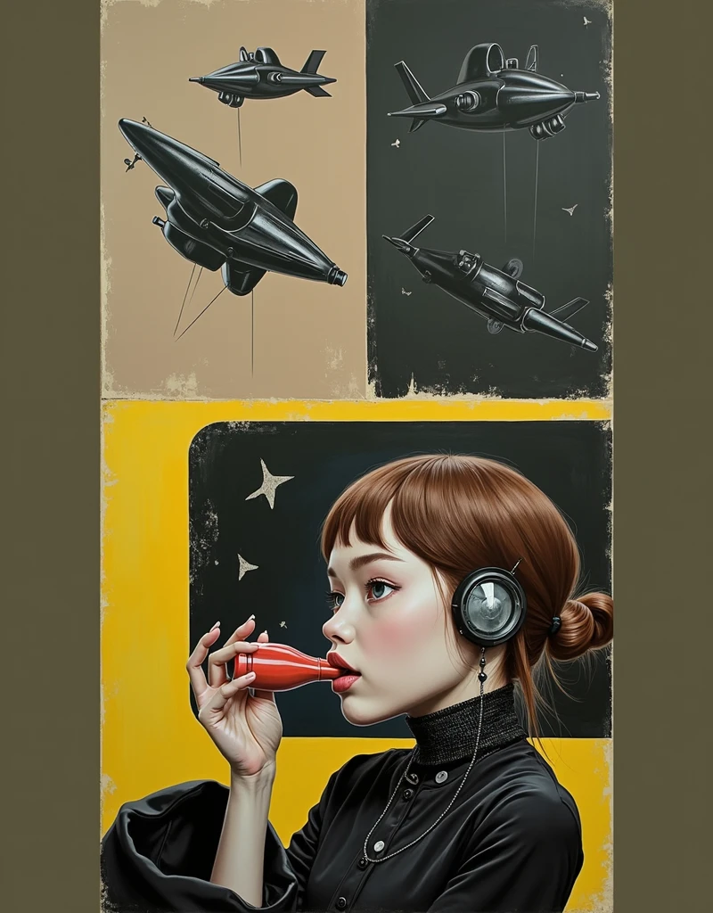 two people with a rocket