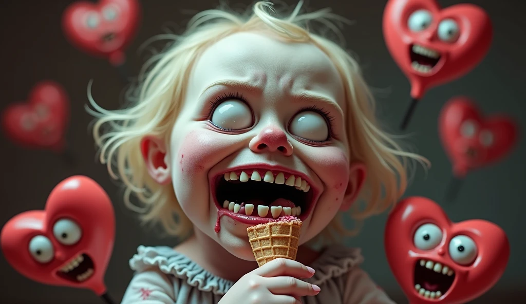 Very short, Realistic, young looking, Petite, preteen, pigtails, pov, tongue out, white cream dripping from mouth and tongue, looking desperate, wanting something in mouth, white cream all over, white cream face drip