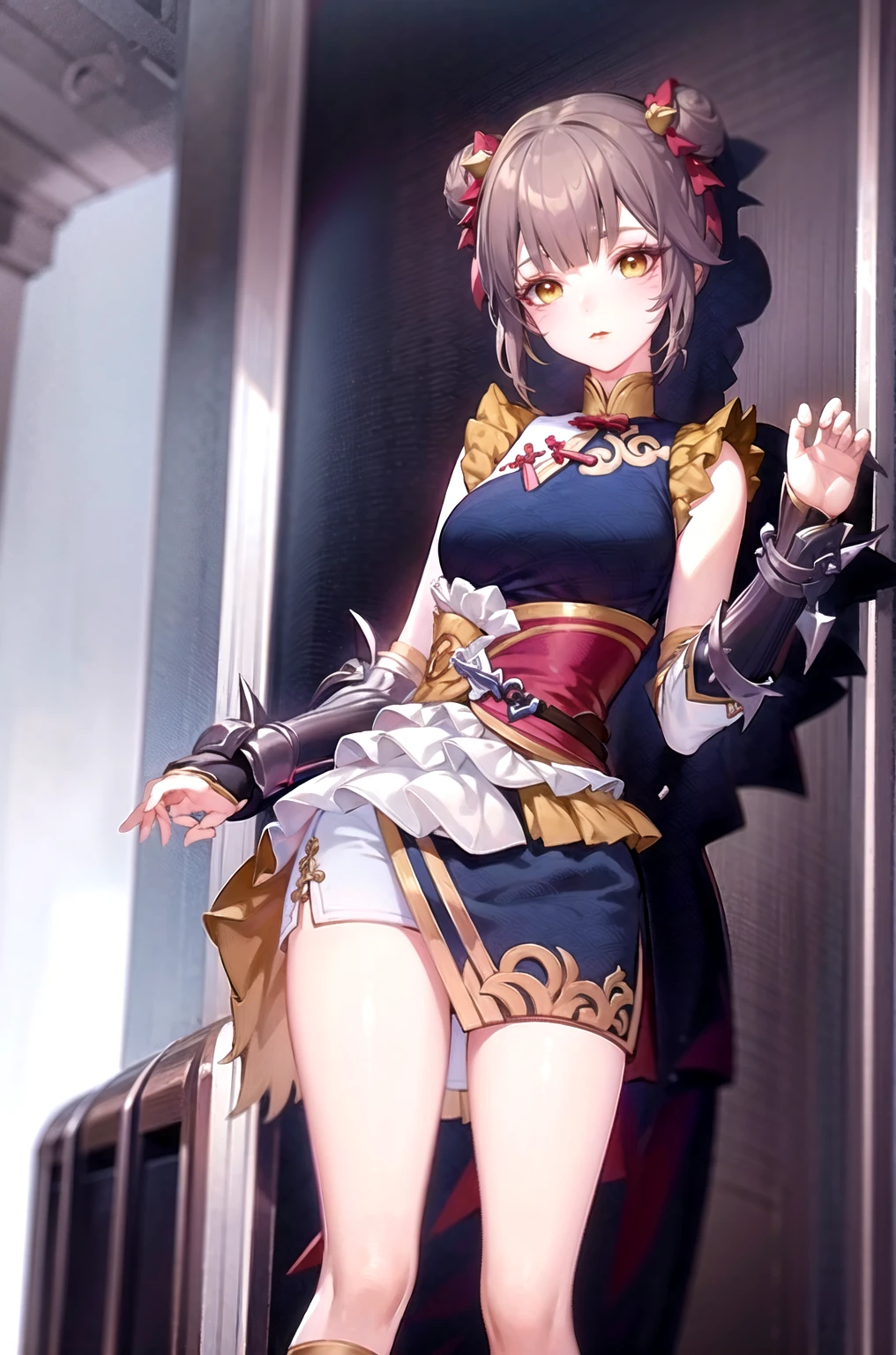 ​(Best quality, 8K, Masterpiece:1.3, 1 girl, solo, Beautiful girl), cute, Dynamism, Detailed face, Detailed skin, detailed clothes, Detailed eyes, Detailed lips, Detailed tongue, Detailed fingers, Detailed mouth, Photorealistic, Raw photo, highres, hight resolution, Natural lighting, perfect anatomy, toned legs, double eyelids, tear bags, round eyes, moist lips, sweaty, ecstatic face, (blue eyes:1.2), split-color hair, white princess dress, princess, blush, dance party, dance hall, floating, spot lighting, jewelry, jeweled clothes, tiara, skirt lift, lace panties, camel toe, lace, looking at viewer, (paizuri invitation), masturbation, nsfw
