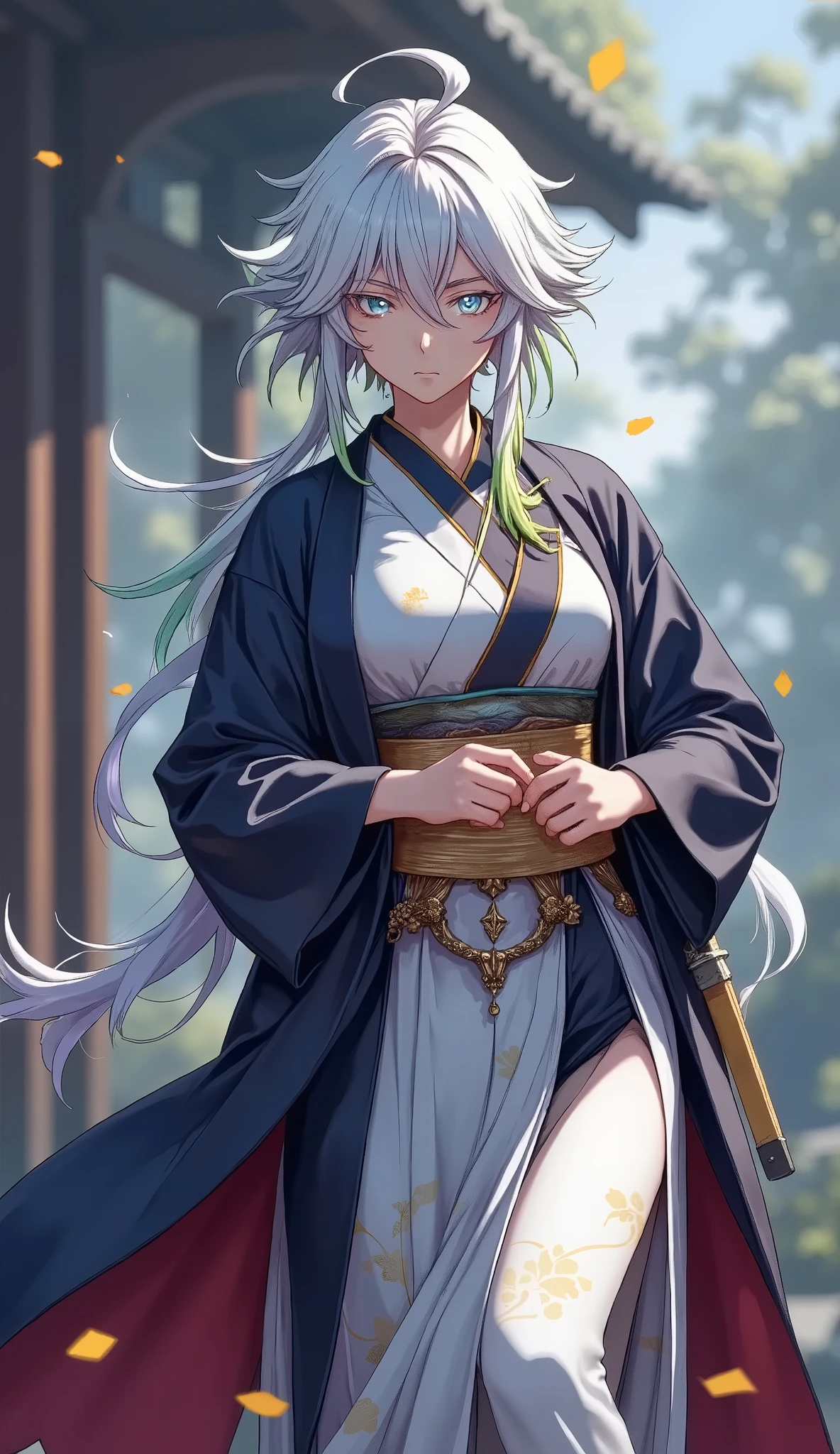 (character, Alone, Iai刀で斬る, Sword Drawing Technique, moment, Slash), Quick Dynamic Composition, hollywood style,
( name : yubu /yubu race:half human and half elf\often mistaken for beastman\ gender : Female/female special skill : Iai、swordplay favorite food : sugar candy blood type : Type B personality : No Brutality。But、They tend to look cold even though they are good-natured。is often expressionless),
multicolor dark tone, vivid colorful layer,