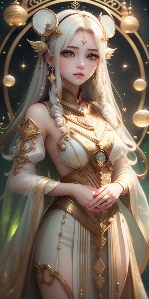 Making a celestial being for the Capricorn sign, 8K, 品質, Be omnipotent, Capricorn Thematic Fund, with armor