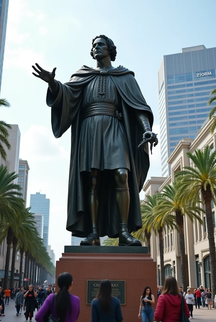 Statue of the great philosopher Niccolò Machiavelli, pensativo e imponente, homem idoso, imperador, standingn, musculoso