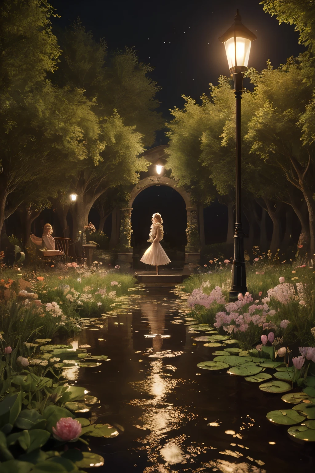 trendy colors in ArtStation, beautiful fancy highly detailed, surrealistic, birds , butterflies, beautiful fancy cartoon, flores, Swirls, pearls, forest, Fungus , beautiful fancy fairy butterflies, beautiful fairy birds , Water lilies, elf, elves, rose, peonies , dandelions, fairy forest, forest, beautiful, fancy, Swirl, fairy flowers, fairy Fungus , fairy trees, meadow, field, lanterns, candles, luz, lake, Water, raindrops, Waterstream, soap bubbles, huge Fungus , houses, Chozas, fancy fairy girls, people, humans, streetlights, light poles, Water fountain, fairyland portal, Fairy Land, huge Fungus , subsurface dispersion, Ultra high definition, 4k, high definition, Photorealistic, Hyperrealistic, hyperdetailed, Analog style, realistic, masterpiece, the best quality, ultra realistic, 8K, intricate, high detail, analog photograph, soft luzing, heavy shadow