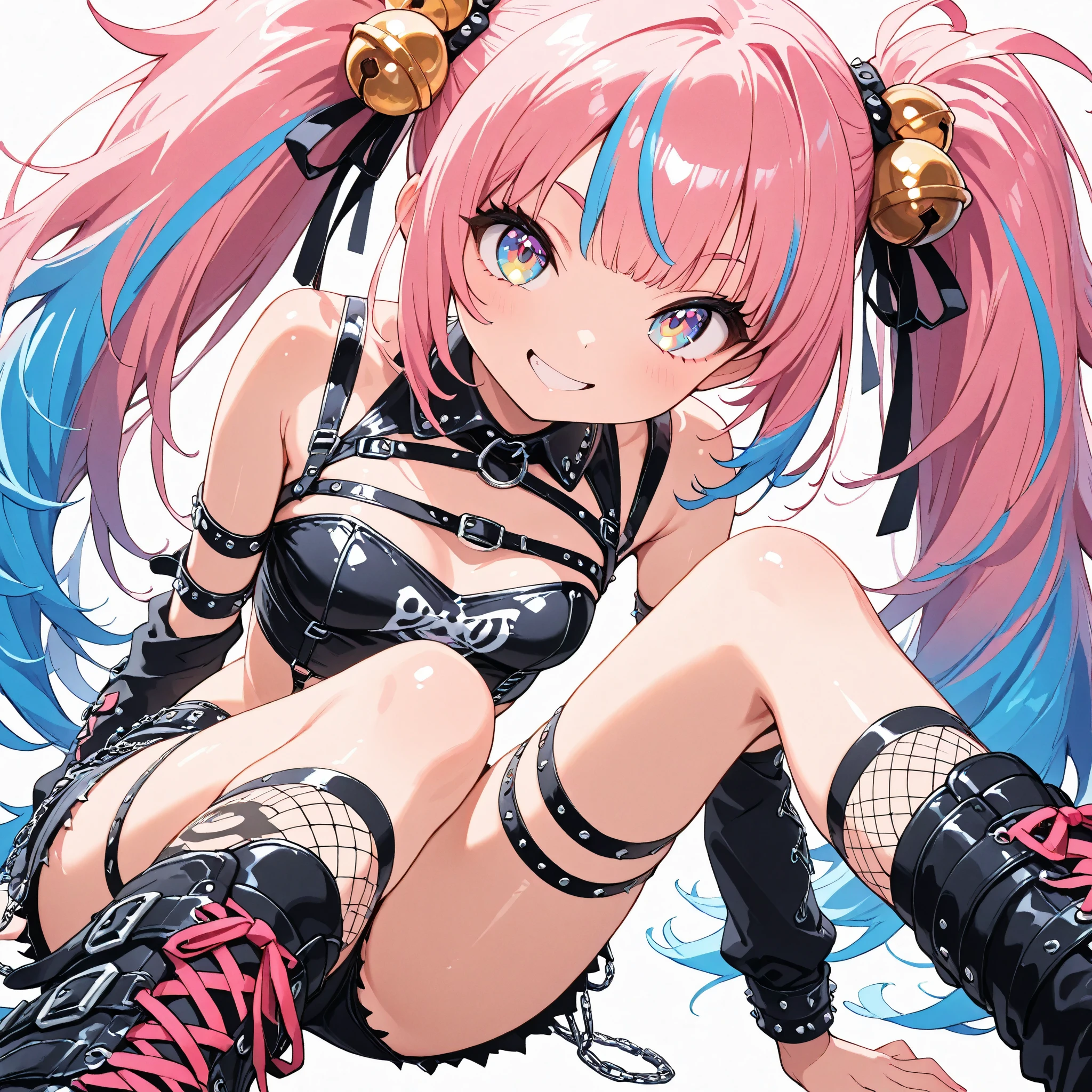 16k works,Highest quality,18-year-old,No background.White background only,whole body、sexy, One person, Beautiful Face,, Symmetrical eyes, Perfect body, Good balance、 Perfect body,(((Twin Drill:1.3))),Emerald Eyes,blazer:1.1 (Gothic ta:1.2),Pink lace-up boots,Pink Hair, ((Highlighted Hair,Silver-striped hair)), smile,(((whole body:1.3))),Pink Ribbon,Shut your mouth.,sit
