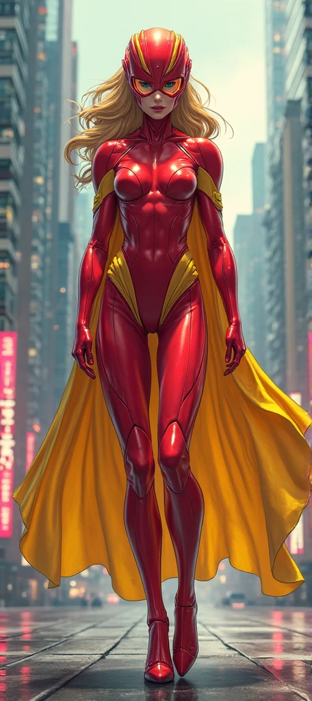 Obra maestra, La mejor calidad:1.2), ((muscular:1.5)) ((hembra:1.5)),tetona,curva, ((girlish)), sexy, Grande_Tetas,(Pintura digital: 1.4), Una hermosa mujer con un disfraz de Spiderman, Frente al espectador, De pie en un edificio, Antecedentes urbanos, La mejor obra maestra, Muy alto detalle, realista, 8k,