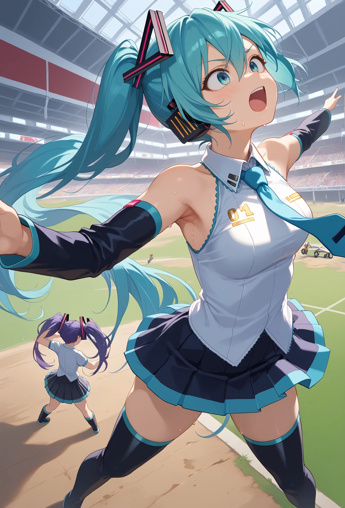 miku hatsune,Haikyuu,jump spikes,Beautiful breasts,Gymnasium,volley