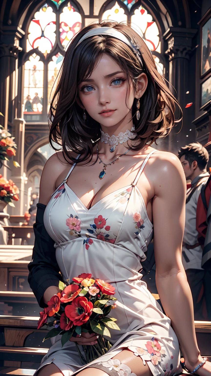 Tattoo on body、There is a woman holding flowers., album art, realism art, Sitting on an underwater throne, Art Cover, realism art style, album, Realistic art, Official Artwork, realism artstyle, music album art, Adam Dario Kiel, Realistic artwork, album Art Cover, Official Art, Little Peep, inspired Adam Dario Kiel