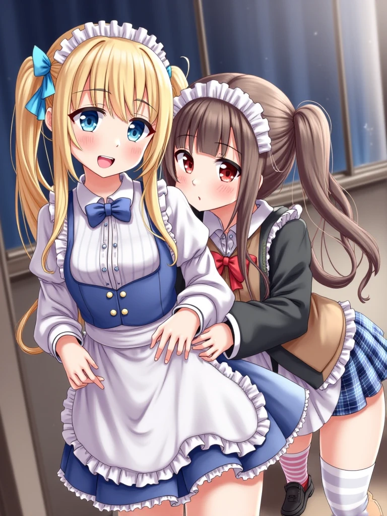 (8K, ultra-detailed, best quality, anatomically perfect body), (full body), (small breast:1.3), shiny skin, (Various girls), girls from 15 to 25 years old, bladder full tank, (have to pee:1.1), (urge to pee:1.4), (only one person peeing self:1.1), Pee flowing in the thighs, (very desperate to pee:1.2), (takes to bathroom entrance), (waiting for bathroom with line of girls in queue), (standing), (Each one has a different maxi Gothic Lolita dress:1.4), (Each one has a different footwear:1.1), (Each one has a different hair), (knees together and feet apart:1.3), (Rub each other's thighs:1.3), (leaning backward:1.3), one hand between legs, (skirt lift:1.1), (holding the crotch:1.4), (stroking own abdomen:0.9), (stroking one's own thighs:1.1), (orgasm:1.25), (blush:1.4), (embarrassment1.6), (impatience:1.3), (flustered:1.3), (fidgeting around), (flowing sweat), (sexy body twist:1.4), (panting:1.4), (breathless:1.3), closed eye, (parted lips:0.7), (refreshing:1.3), (Dazed:1.1), Sexual excitement, (looking away), (crisis:1.4), (from side:0.9), (from below:0.7), dramatic angle,