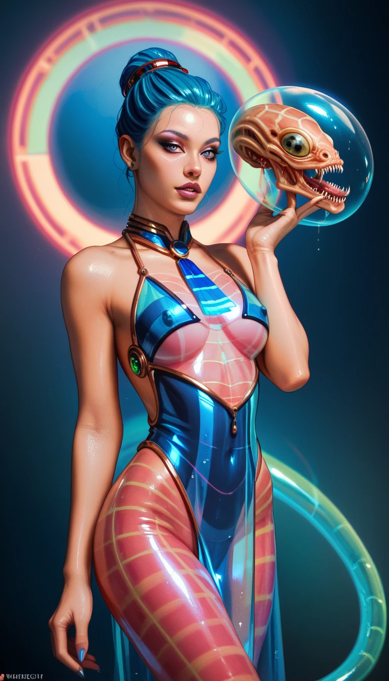 [Adriana Chechik], mature woman, 1girl, gorgeous and medium breast, underwater, sea, digital painting, (full body shot):2, (lightroom:1.13), soft light,
(corals swimming tropical fishes medusa tentacles ),
(natural skin texture:1.2), sharp focus, focused, glass led brain lines, corals skin, jellyfish style, art by Anna Dittmann, masterpiece, highres,
realistic, cyberpunk, :<, colorful,
[(colorful explosion psychedelic paint colors:1.2)::0.20],
intricate one piece swimsuit,

cgsociety, analytical art, detailed painting, glowing neon, iridescent paint, intricate artwork by Tooth Wu, ((art by Android Jones)), wlop, beeple, octane, green eyes, bright face, (smart:0.7), (very tight leotard detailing gorgeous breasts with niples and shaved pussy):2, cameltoe