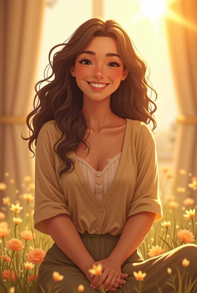 realistic brunette woman 