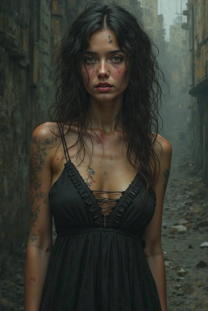 Sexy young Lady, cute, innocent, clumsy, smile, white dress, mastermind, culprit, leadership, powerful, rich, dark, anti social , evil smile )), 8k, MASTERPIECE by Aaron Horkey and Jeremy Mann, sharp, masterpiece, best quality, Photorealistic, ultra-high resolution, photographic light, illustration by MSchiffer, Hyper detailed