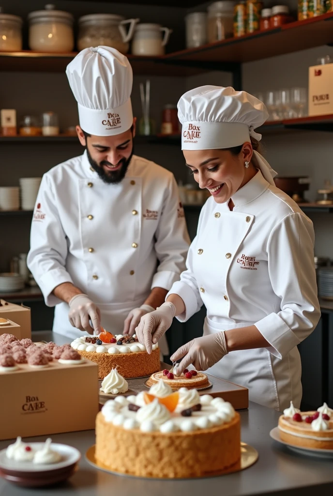 Create a male pastry chef and a female pastry chef.