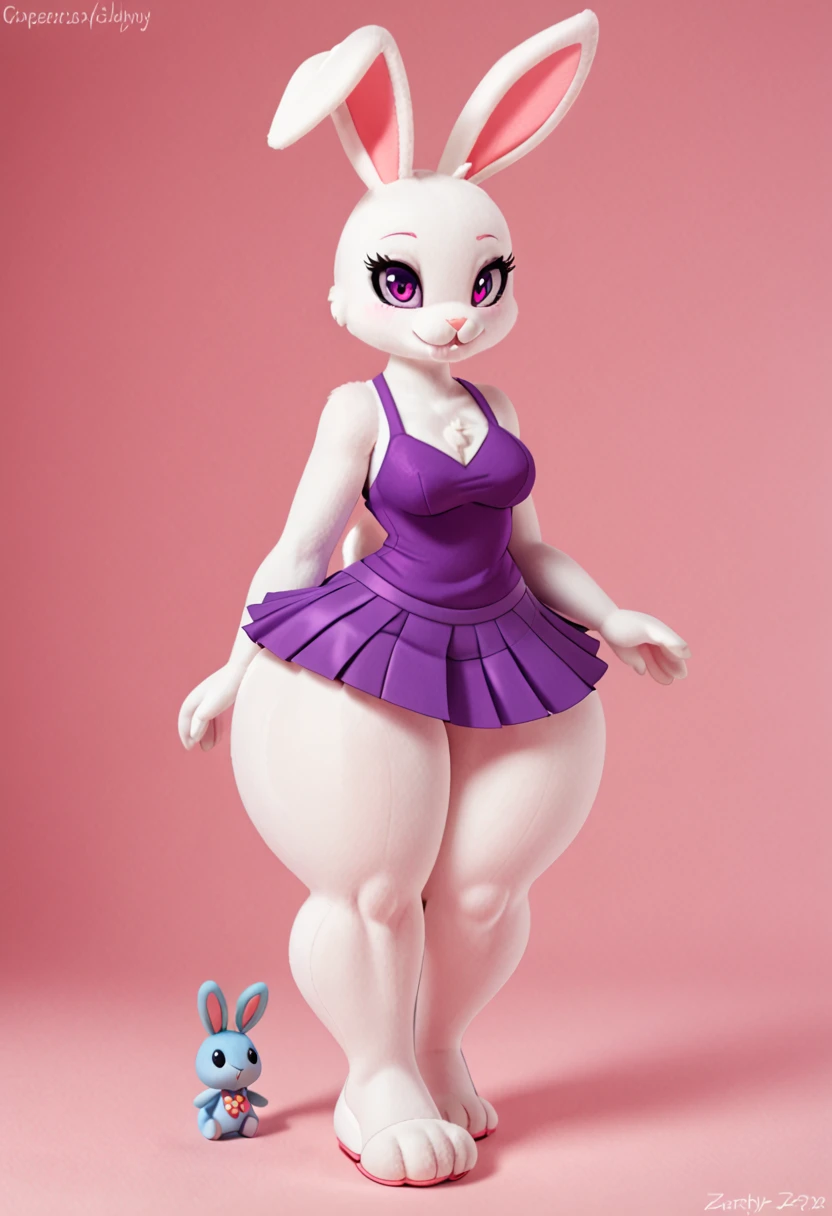 Sylveon, female, standing, large legs, under view, by w4g4, wearing a broken black dress showing pussy and tits, small waist