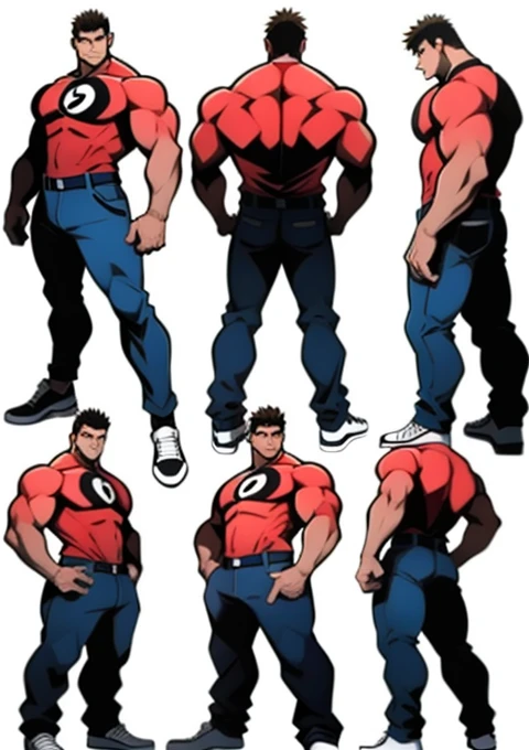 pictures of Kratos, Luffy from One Piece, Spiderman, Ada Wong from Resident Evil, in one frame, cartoon style