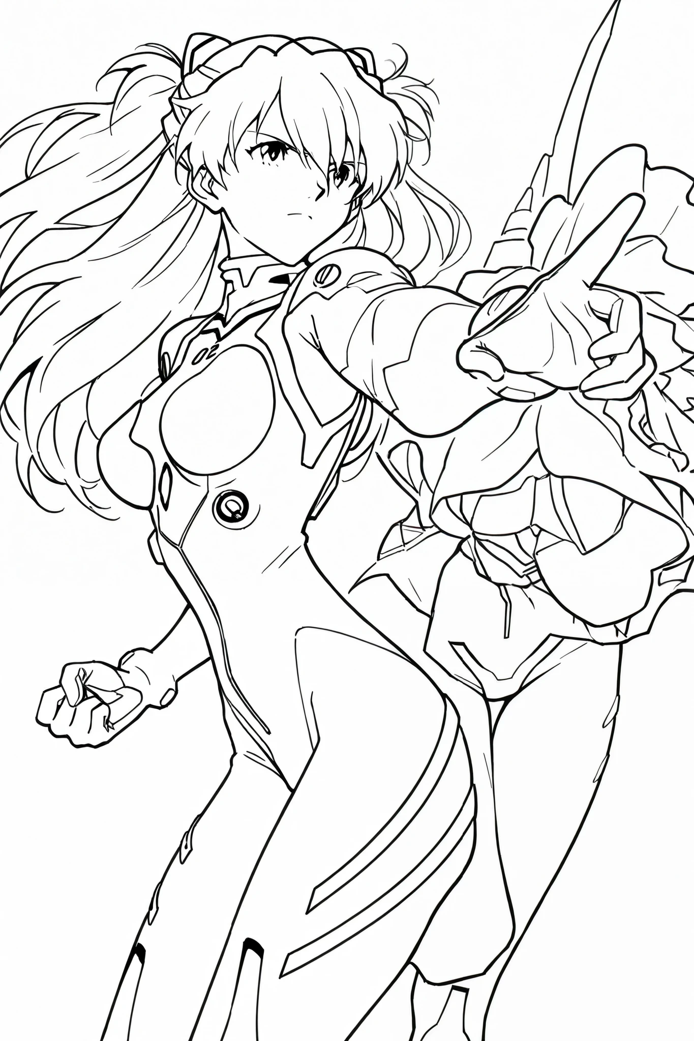 score_9, score_8_up, score_7_up, score_6_up, score_5_up, score_4_up,
BREAK
(masterpiece: 1.0), best quality, perfect anatomy, perfect composition, perfection, 4k resolution, absurdres, very aesthetic, professional artwork, absolutely beautiful, lineart, line art, greyscale, monochrome
BREAK
line art, four fingers and a thumb, timbrook, Asuka Langley, (Evangelion). plugsuit, dynamic pose, foreshortening, cowboy shot