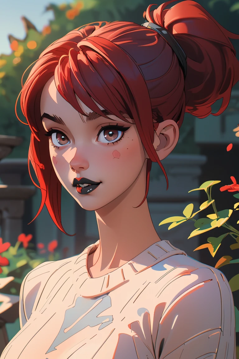 (Little girl: 1.5), lace, ribbon, Hanfu, (masterpiece, side light, delicate and beautiful gray eyes: 1.2), masterpiece, realistic, glowing eyes, shiny hair, dark hair, long hair, shiny skin, solo, awkward, strapless, delicate, beautiful, garden, flowers, fluttering petals,