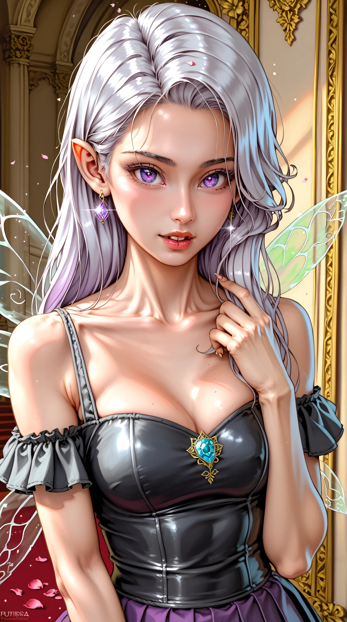 Ultra-detailed complex 3D rendering of the face, (masterpiece, top quality, octane rendering,), glamour shots full body image, very beautiful young elves, cleavage, (highly detailed skin: 1.2), (exposure: 1.1), ((blue micro bikini: 1.95)))). , 8k, (((very soft breasts)), (((conspicuous large pink areola)), beautiful Caucasian woman with white skin with full soft breasts with big buttocks, one, long braided hair, big breasts, dynamic angle, (((huge breasts: 2.4)), ultra-realistic photos, (((((brown-haired))), futuristic urban background, facial muscles, ((((detailed and glamorous silver crown)))), In the style of Marvel Comics, ArtStation Trends, Clear Focus, Intricate Details, Very Detailed, Detailed Green Eyes, Sharp Focus, Digital Rendering, Professional, Abs, Lip Gloss, Glossy Skin, Sexy Pose, Golden Tattoo All Over Body, Silver Pattern All Over Body, Silver Lame Skin, Gold Glitter Skin, Mansuji, Buttocks,