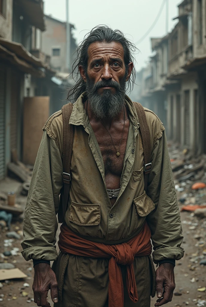 A man in a slum