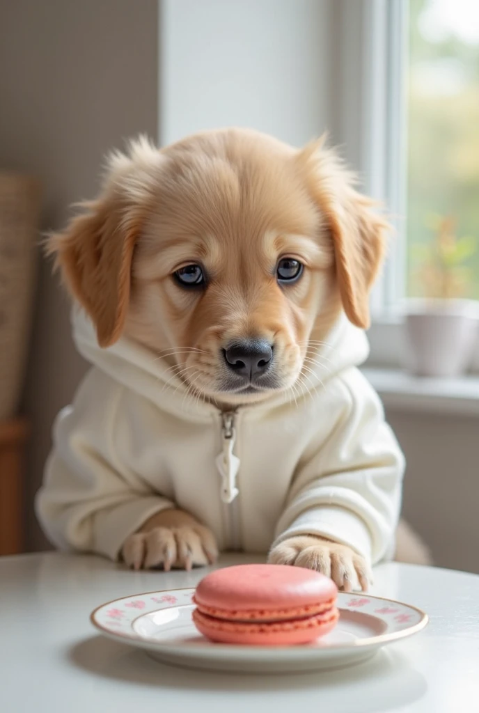 I want a cartoon of a puppy and a human baby