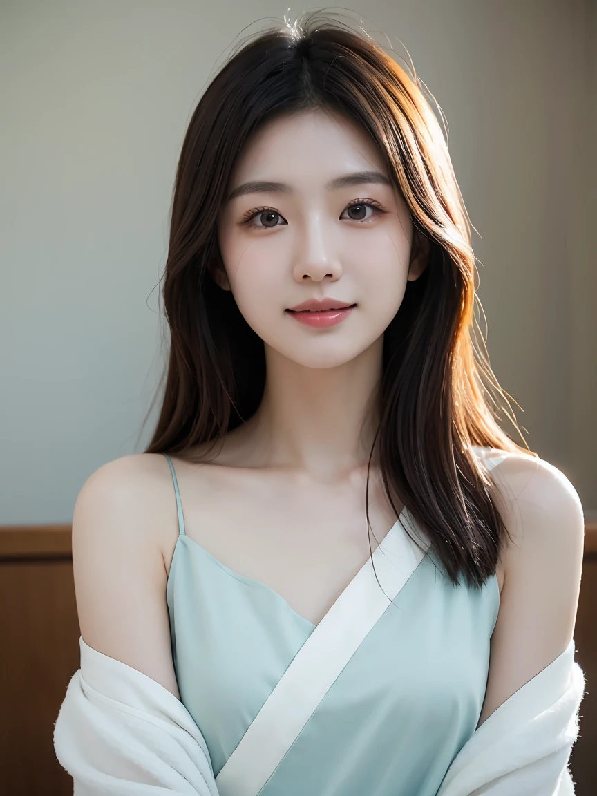 ((Best picture quality, 8K, a masterpiece of:1.3)), ((super 8)), 1girl named Kimmie Miso, Beautiful woman , (Casual hairstyle, :1.2), Sexy dress，Ultra-fine face, detailed eye, double eyelids, (Smile 1:2)
