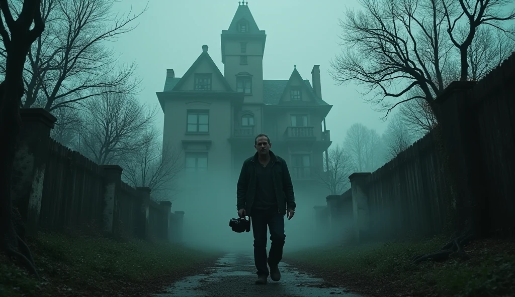 take a first-person point of view exploration of a haunted house where a doctor was experimenting, place realistic and detailed elements