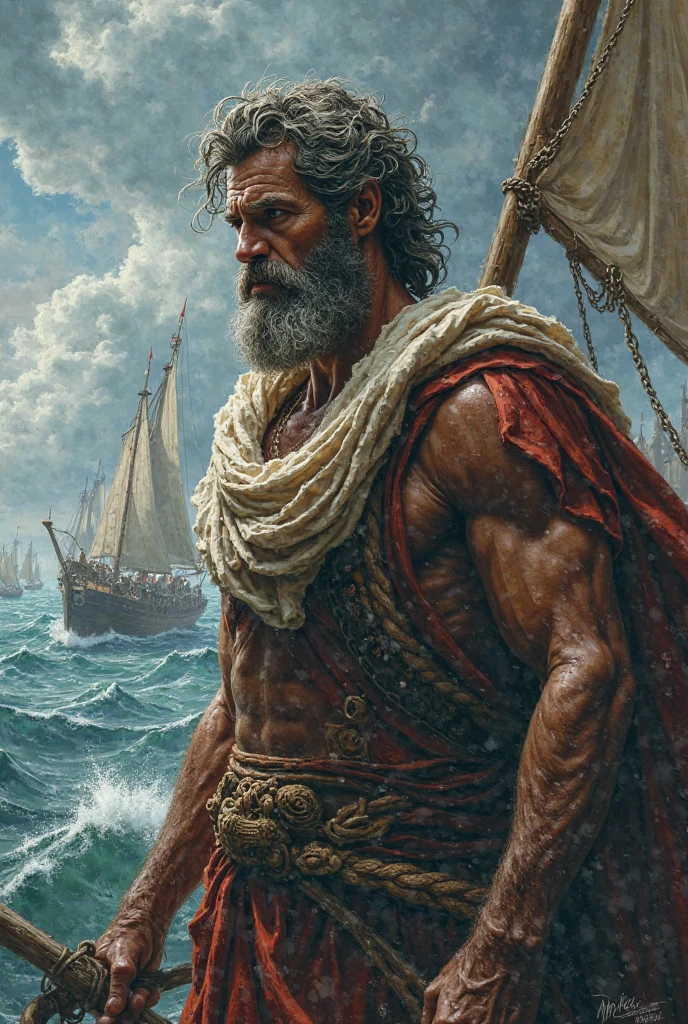 Create image of Pythias the navigator of ancient Greece