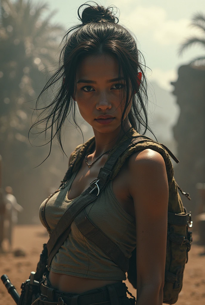 Age 27 Asian Girl is in war zone. she has exhausted and lose control but her body is still wild