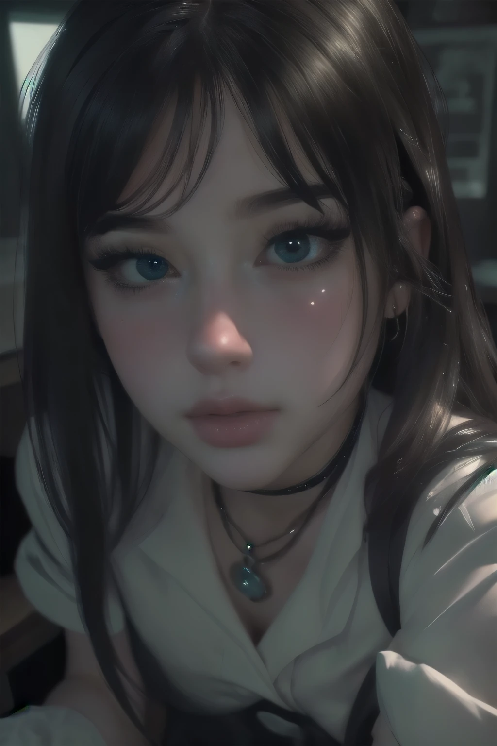 (best quality,4k,8k,highres,masterpiece:1.2),ultra-detailed,(realistic,photorealistic,photo-realistic:1.37),portraits,schoolgirl outfit,blue high cut coat,blue mini skirt,white shirt,perky breasts,beautiful detailed eyes,beautiful detailed lips,shy girl,blushing,thick thighs,bent over desk,classroom lighting,realistic lighting