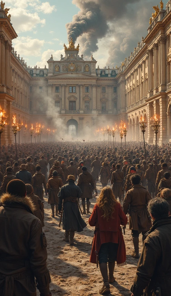 World war 2 ,Panic in the town square, People running, crowd, people killed