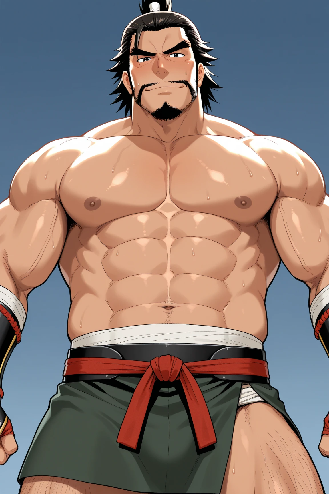 Youthful feeling,( Tattoo),(Thick body hair),Upper body,(He was wearing baggy shorts,Revealing his length, muscular, hairy),(Leaning against a tree),(For the audience) ,(Put his hands on his waist), (Focus on your audience) ,(There is a huge bulge in the area),sideways,Sharp eyes,(Thick dark brown hair),(Bottom-up view),Broad shoulders,Muscles protrude a lot,Highest image quality,cartoon ,Anime Wallpaper,Chest muscle expansion,spread your legs,Sexy,(main part, best quality),((Exaggerated muscle bulge)),The protagonist is tall,muscular and bulky, muscular characters, Awesome and cool, tall and muscular, muscular!!, Very strong, muscular attractive men, Huge muscles, Big Muscle, Muscle Man, Anime handsome man, muscular!, Giant muscles, muscular bodies,(canto da foto de baixo para cima) (imagem da mais alta qualidade) ,Close-up photos,Lion man ,real, jovem, , vestindo shorts, virilha saliente, imagem de anime, Leaning against a tree, pernas bem abertas, male face, bonito rosto jovem, cabelo subcortado, huge muscle muscles of the chest, large strong thigh muscles, Biceps Sinewy muscles, Corpo enorme, corpo tonificado devido ao treinamento intenso, Well-developed muscles, ABS transparente de 8 embalagens, 3 metros de altura, topless, , pele brilhante, rede de suor pingando, (hands on thighs), bare feet, Sem barba,Thick Legs,
