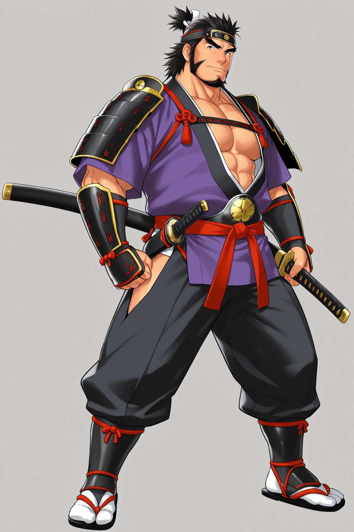 Please create a character resembling Gyomei in demon slayers, long hair who wields a very long chain having two hammers at the end, his gorgeous bright eyes, his vein counters like a body builder, beautiful anime wallpaper manga style. Atmosphere night mountain, Body builder, Sage of the mountain, . Anime