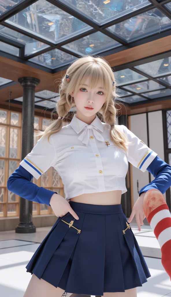 (masterpiece: 1.3), (Maximum resolution: 1.2), (Ultra HD TV: 1.2), Cinematic Light, 8K resolution, Detailed facial features , (Sharp focus: 1.2),Perfect Style, Beautiful Face, Acura, Anatomically correct, Highly detailed face and skin quality感, Beautiful Eyes,ThroughkBright Eyes, Natural Cheeks, Glowing Skin, (Glossy Lips: 1.4),、 (A 恥ful expression: 1.2),Highly detailed face and skin quality, Natural Cheeks, , Glossy Lips,Exposed cleavage、(White mucus on chest:1.6)(White mucus on thighs:1.6)、、Humiliating、、、Sparkling earrings and、Disheveled clothes、stockings、Drenched in sweat、Gal woman,1 person、、On the bed(On my back, Lying down in bed, Lying down in bedいる, Lying down, )、blonde、Blonde、Blue-gray eyes、Green-gray eyes,(Miniskirt military summer uniform:1.4)、dissatisfaction、Masturbate、Beautiful nipples exposed、Soft Breasts、Healthy legs、Bare thighs、lean on the sofa with your knees raised、Exposed female genitalia、Bare crotch、nude crotch,nude hip,nude legs、Folded female genitalia、 flowing from female genitals、Small eyes、Give a blowjob、Grasp the male genitalia with both hands