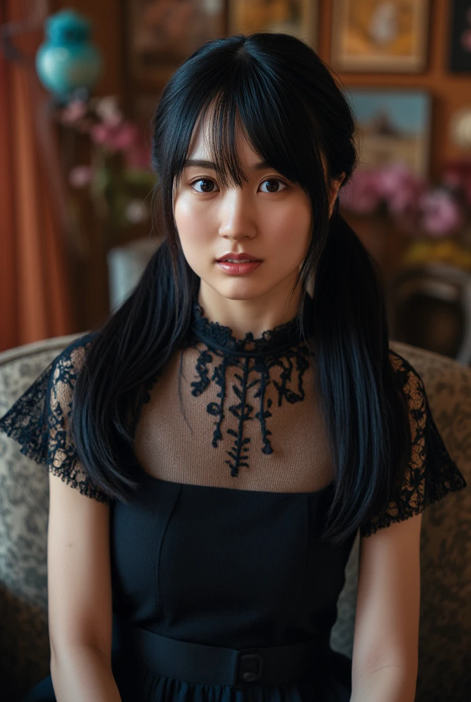 1girl , pretty woman Hinata Hyuga ,anime from realistic,Best quality, masterpiece, big boobs, (large breasts), detailed skin texture, detailed cloth texture, detailed face, super detail, 8k, intricate detail, 1girl ,life adaption of this character, femely beauty face, cool expression,realistic same hair,(realistic same outfit), realistic background, hyper realistic, realistic light, realistic shadow, realism,(photorealistic:1.2), looking to viewer, full body
