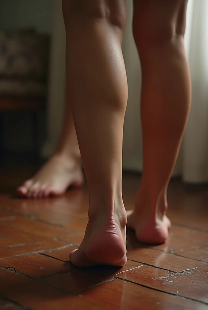 Totally naked girl showing everything with her legs open, showing her pussy and opening her legs