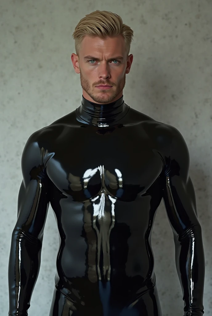 Futuristic rubber all white body suit, skin tight, hair visible, hands visible, gloves, boots, toned male, young man, shiny suit, hands covered, handsome boy, big bulge , thick thighs , thick hips , handsome Korean man , K-pop idol, phat ass ,(bare thighs), exposed thighs , sexy , NSFW , eroticism , epic reality , epic photorealistic