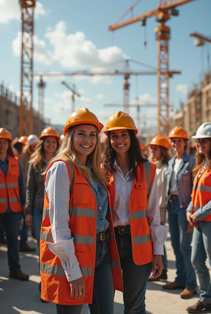 Would want them to have hard hats and yellow shirts . Would like more heads if possible showing a big group of workers. They should have glasses and hard hats as well. Maybe four or five different heads, no background