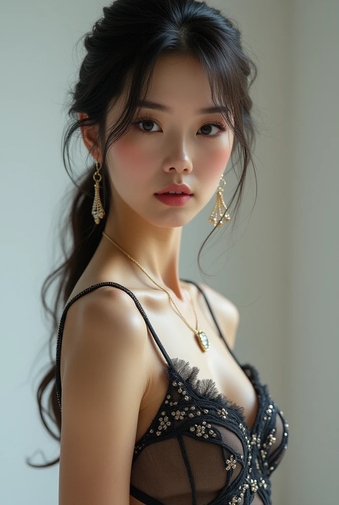 8K, Meisterwerk, RAW-Foto, best quality, Detail:1.2),fotorealistisch, Extrem Detaillierter CG vereint 8K, 8K, Diamant, und Tapeten, Depth of field, Filmisches Licht, Blendenfleck, raytracing, (extremely beautiful face, beautiful lips, gorgeous eyes), Komplizierte Details Gesicht, ((Ultra-Detaillierte Haut)) 1girll, Im Dunkel, Tiefer Schatten, Beautiful and elegant Chinese girl, Kpop-Idol,(Sehr schlanker und schlanker, muscular body:1.3), (Rote, transparente Yogahose;1.4),Enge Yogahose,Peinliche Zeilen,No underwear,big boobs, die die,