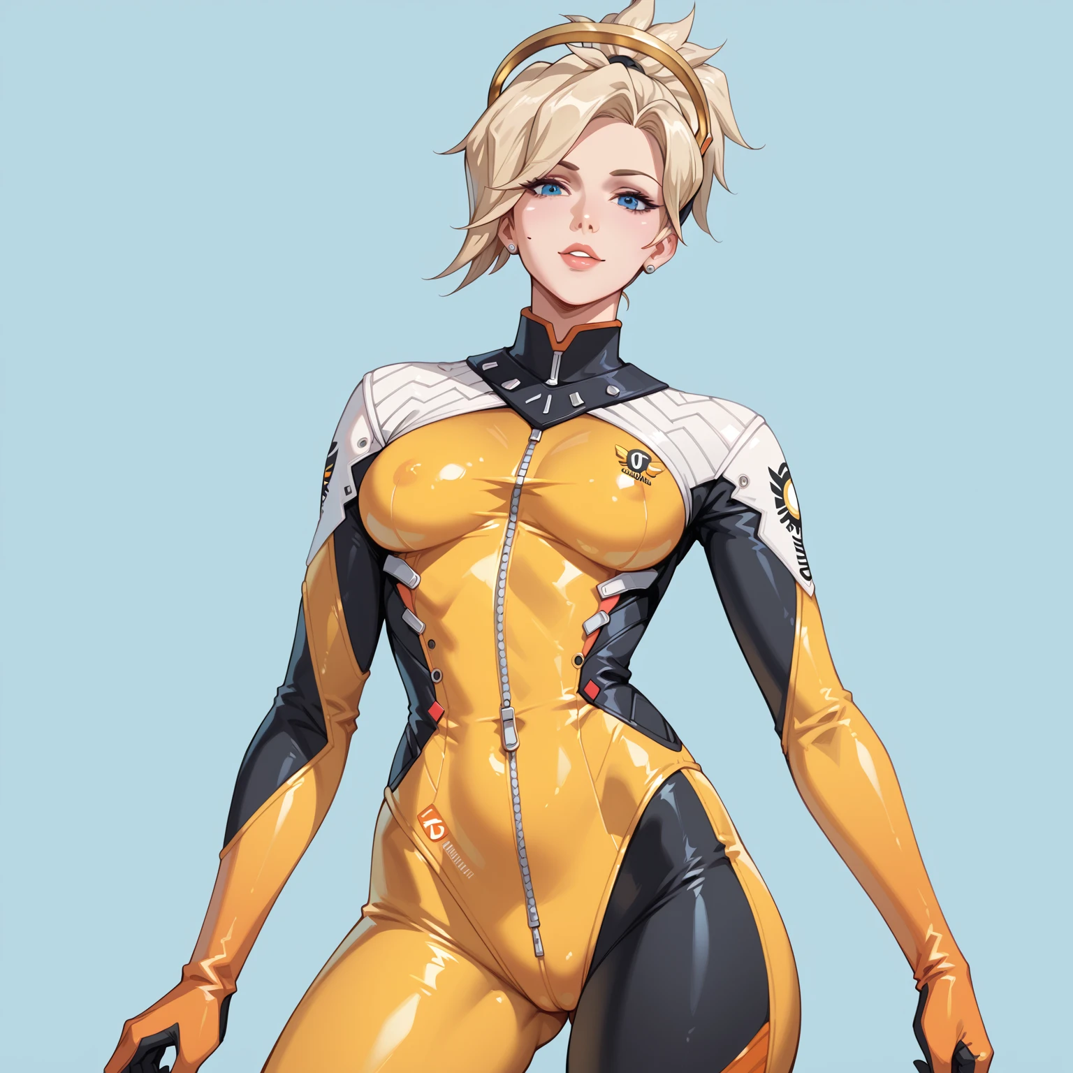 the best quality,ultra detaild,realisitic:1.37,bonitas,rosto bonitas,Detailed honey colored eyes,strong chin,unshaven beard,sorriso bonitas,Chique suit,stylish hair,RABID,Security posture,knightgirl,captivating stare,Well prepared,proffesional,Model appearance,shiny colors,studio lighting,warm color tone,average:portraite