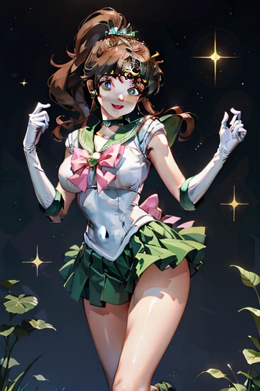 ((Top Quality, 8K, Masterpiece: 1.3)), Sharp Focus: 1.2, (Super Beautiful Face: 1.0), (Glossy Skin: 1.0),sailor_jupiter, full body shot, cowboy shot, white leotard