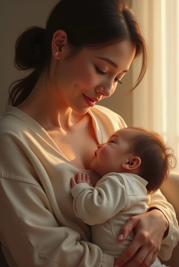 Breastfeeding、Carefree breasts、Suck boobs、Baby sucking milk
