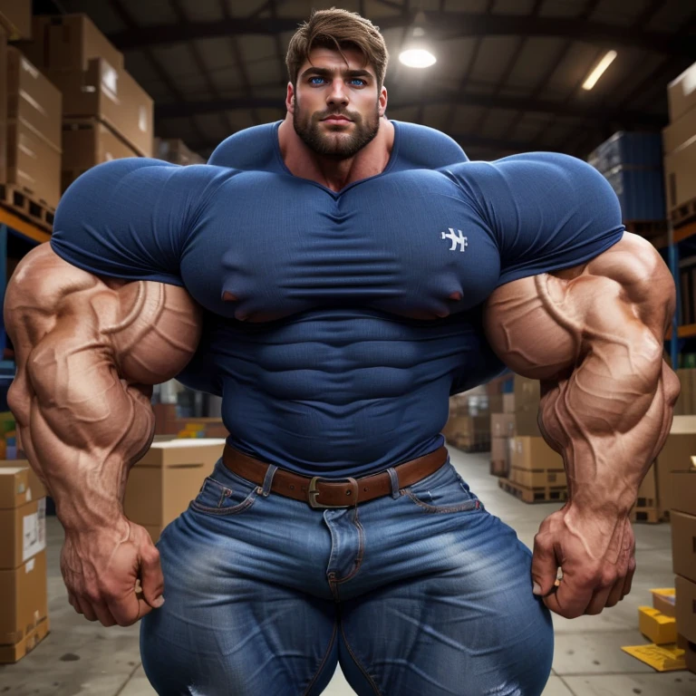 1boy, giant, alone, giant bodybuilder, illuminating light, strong body, bulk, large size, standing in whiet photo studio, indoor, nude, white triangular underwear, thick bulge, scratch his bulge, extraordinary big, brutalmass, giant muscular body, bulk, buff, massive body, large meaty body size, extremely wide body