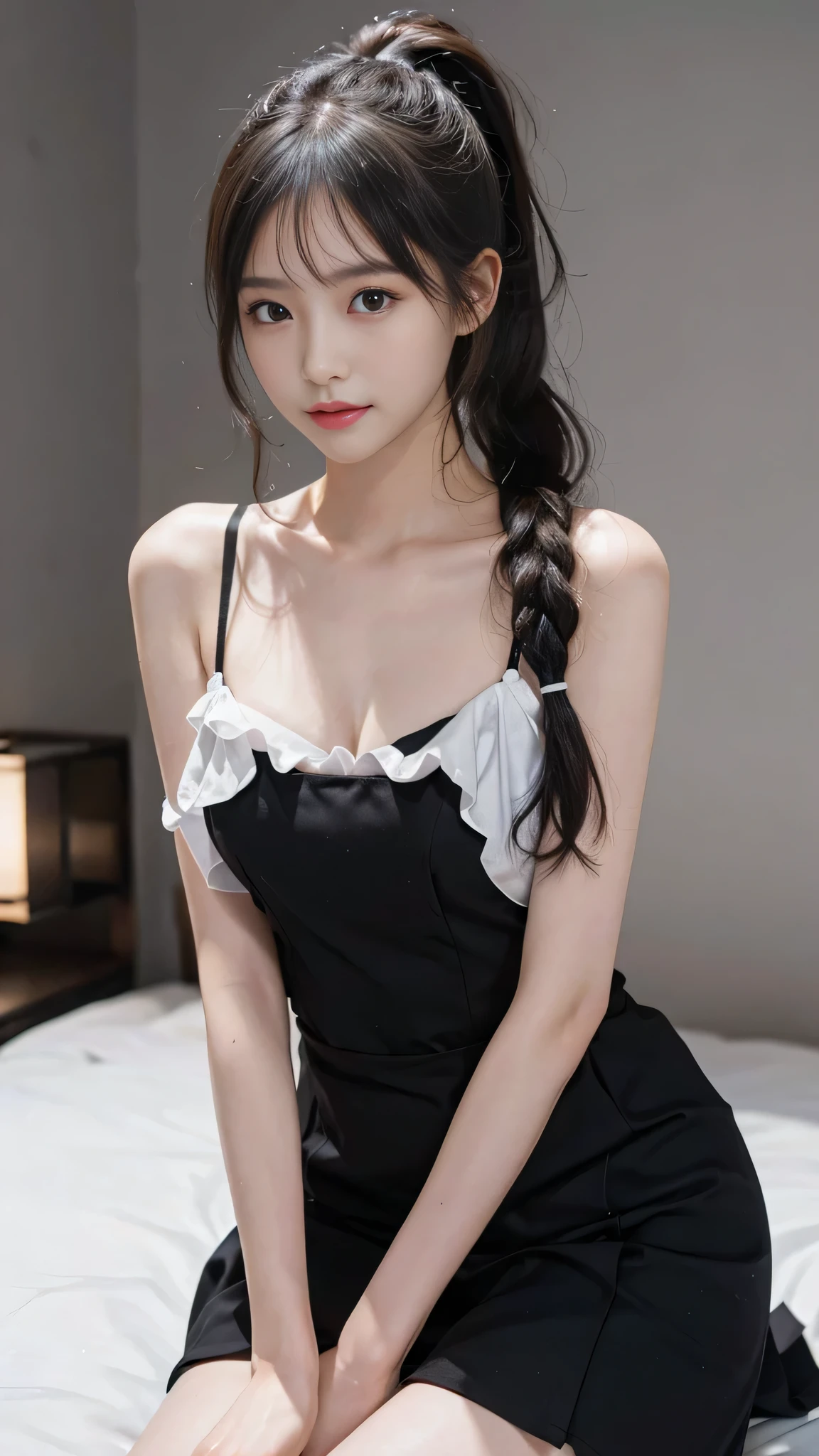 NSFW,masterpiece, best quality, 1 boy, fellatio, 1 boy, penis, when he did, The highest image quality, High quality, the background is clear,Beautiful woman, Japanese,Ultra-detailed, finely detail, hight resolution, 8K Wallpaper, Perfect dynamic composition, Beautiful detailed eyes , Detailed, Detailed eyes, Detailed skin, Beautiful skin, 超hight resolution, (reality: 1.4),Very beautiful woman, Slightly younger face, Beautiful skin, slender, (Ultra photo realsisim), (hight resolution), (8K), (Very detailed) (beautifully detailed eyes), (super detailed), (Detailed face), view the viewer, Fine details, Detailed face, Staring straight ahead, Staring straight ahead, photos realistic, Bright lighting, Professional Lighting, Black hair,poneyTail,a baby face,sixteen years old,Hairstyle: ponytail,Long ponytail hairstyle,slight smile,Beautiful Japanese KPOP idol photo, hair style is ponytail, my eyes are double and wide, baby face, smile and look straight ahead, slender, small breasts,Close up face,