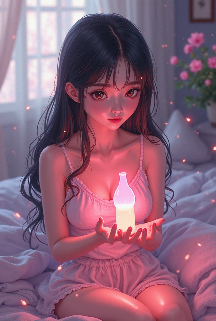 {{{{{3,318 trillion pixels high resolution, nsfw, Realistic scenery and lovely Japanese girl who is sitting and moaning madly as her nudity freshly learned masturbation that traces the sexual zone repeatedly with her fingers in a romantic Cylindrical crystal herbarium, thicken the lips look pretty, Her luminous clitoris, Boobs are fluffy and bouncy, Tits that get rounder bigger her deep tight cleavage}}}}}, {{{{{Erotic composition that amplifies her budding sexual desire as she drifts through the emotions of youth, detail of The panting face and voice of a neat and cheerful girl loved by everyone, Her nipples and romantic deep panting depicted in detail, A detailed her repeatedly drastic Orgasms that make the uterus tremble}}}}},{{{{{The hormones in the herbarium cause the innocent girl to flush her face remains a girl only her body changes rapidly tits swelled up to form two beautiful mounds revealing a tight cleavage, A neat girl who sitting and opens her crotch traces her crotch with her fingertips and with a moan experiences her first climax and innocent freshly learned masturbation that traces the sexual zone, It's too cute and innocent to see her go into her own world nipples out mouth open panting and freshly learned masturbation as she climaxes over and over again, magical in a romantic Cylindrical crystal herbarium filled with female hormones, All the sexiness that's amplified inside her makes her gasp, She looks like a junior high school student but in herbarium solution she is more than an adult, her beautiful slender underbust, slender curvy cute waistline, an lewd fetish for lips and necks and waistlines, her clearer nip line from underbust to hips, gloomy straight long wig, thick vivid lips}}}}},{{Extremely detailed}},{{{{{heroine girl's Sexually unused body with pure and innocent aura}}}}}